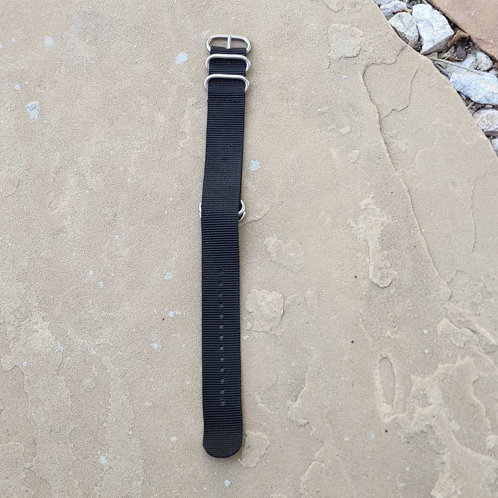 5 Ring Fabric Watch Strap Band 24mm